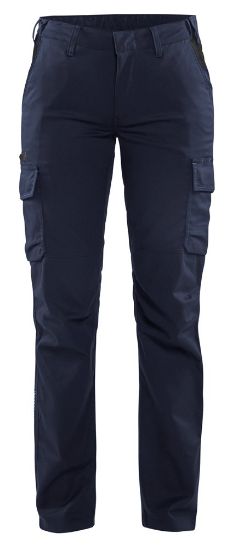 Afbeeldingen van BLÅKLÄDER Werkbroek industrie dames met stretch 7144 donker marineblauw/zwart D24
