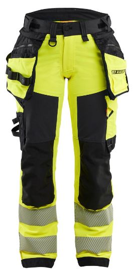Afbeeldingen van BLÅKLÄDER Werkbroek met 4-weg stretch dames 7022 High Vis geel/zwart C36