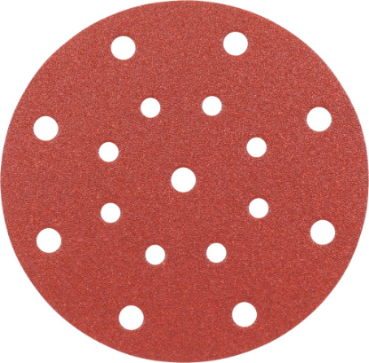 Afbeeldingen van KELFORT Klitschuurschijf rood 17-gat 150MM K120 10x