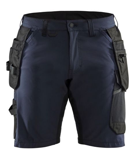 Afbeeldingen van BLÅKLÄDER Short met 4-weg stretch 1520 donker marineblauw/zwart C56