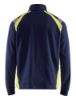 Afbeeldingen van BLÅKLÄDER Sweater met halve rits Visible 3432 marineblauw/High Vis geel S