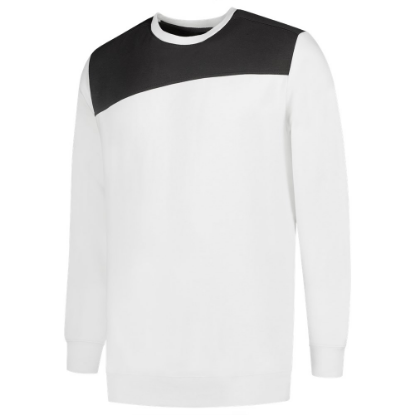 Afbeeldingen van TRICORP Sweater bi-colour Naden 302013 wit/donkergrijs L
