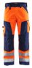 Afbeeldingen van BLÅKLÄDER Werkbroek zonder spijkerzakken 1566 High Vis oranje/marineblauw C48