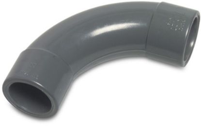 Afbeeldingen van PROFEC Bocht 90° PVC-U grijs 110MM lijmmof 16bar