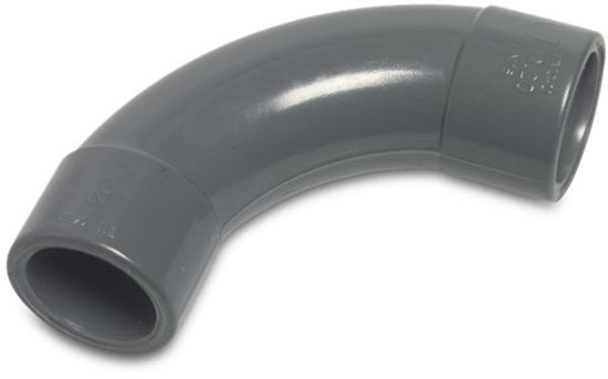 Afbeeldingen van PROFEC Bocht 90° PVC-U grijs 90MM lijmmof 16bar