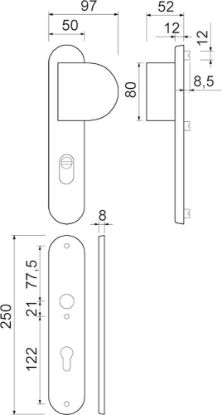 Afbeeldingen van OXLOC Veiligheidslangschild duwer + kerntrekbeveiliging