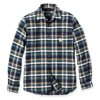 Afbeeldingen van CARHARTT Overhemd flannel geruit lange mouwen 106352 navy 2XL