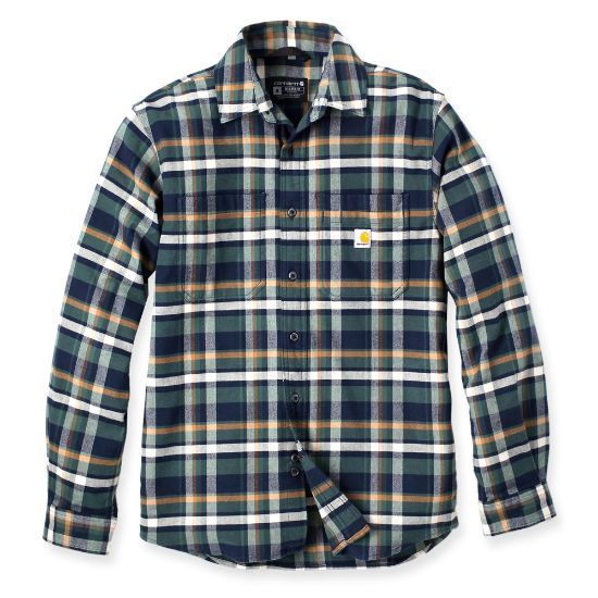 Afbeeldingen van CARHARTT Overhemd flannel geruit lange mouwen 106352 navy 2XL
