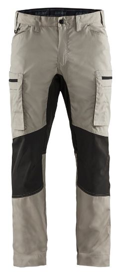 Afbeeldingen van BLÅKLÄDER Werkbroek service met stretch 1459 stone/zwart D96