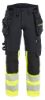 Afbeeldingen van BLÅKLÄDER Werkbroek met 4-weg stretch dames 7025 zwart/High Vis geel C46