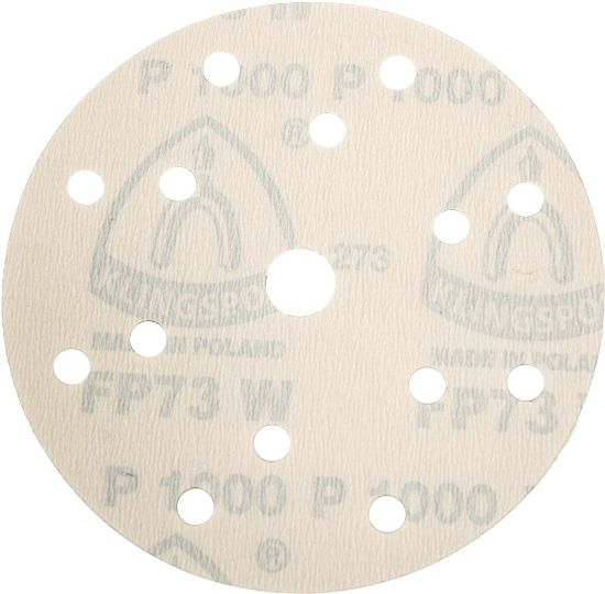 Afbeeldingen van Schuurschijf FP73WK met actieve bekleding en klittenband 150MM K1500 stansvorm GLS47