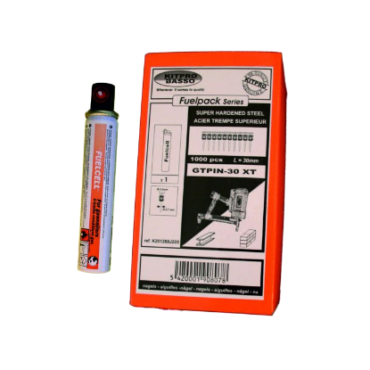 Afbeeldingen van KITPRO BASSO Betonspijkers staal GTPIN20 XT 1000x + fuelpack