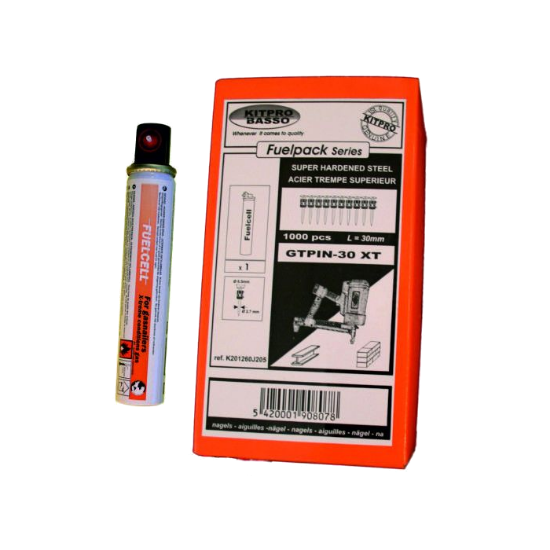 Afbeeldingen van KITPRO BASSO Betonspijkers staal GTPIN35 XT 1000x + fuelpack