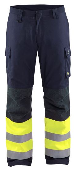 Afbeeldingen van BLÅKLÄDER Winterwerkbroek Multinorm 1869 marineblauw/High Vis geel C154