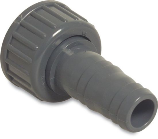 Afbeeldingen van PROFEC Slangtule PVC-U grijs ¾"X20MM wartel binnendraad/slangtule 10bar