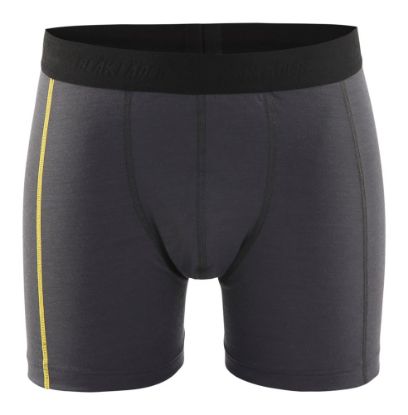 Afbeeldingen van BLÅKLÄDER Boxershort 100% merino XLIGHT 1847 donkergrijs/geel 2XL