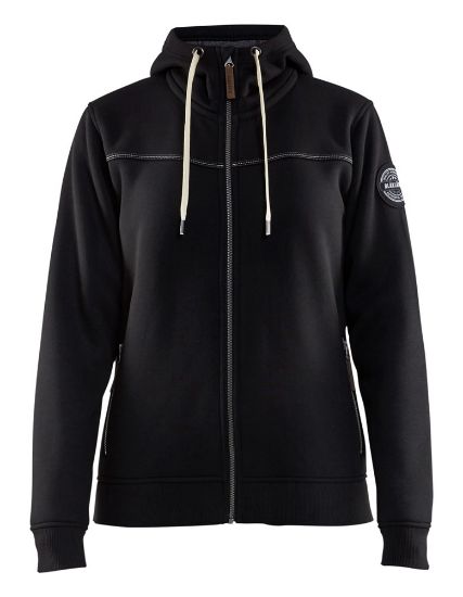 Afbeeldingen van BLÅKLÄDER Hoodie dames met warme voering/4974 zwart XL