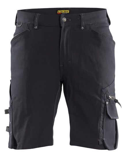 Afbeeldingen van BLÅKLÄDER Short met 4-weg stretch zonder spijkerzakken X1900 1987 donkergrijs/zwart C54