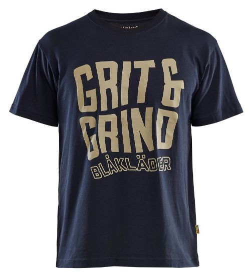 Afbeeldingen van BLÅKLÄDER T-shirt Grit & Grind 9421 donker marineblauw L