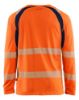 Afbeeldingen van BLÅKLÄDER T-shirt UV met lange mouwen 3599 High Vis oranje/marineblauw 3XL