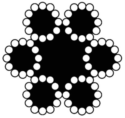 Afbeeldingen van DX Staalkabel 6X12+7TWK VZ