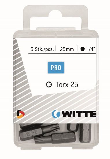 Afbeeldingen van WITTE Bitset ¼" 5x TORX T25 25MM