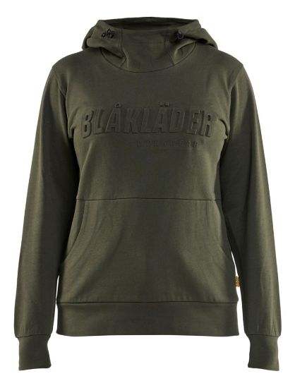Afbeeldingen van BLÅKLÄDER Hoodie 3D dames 3560 donker herfstgroen 2XL