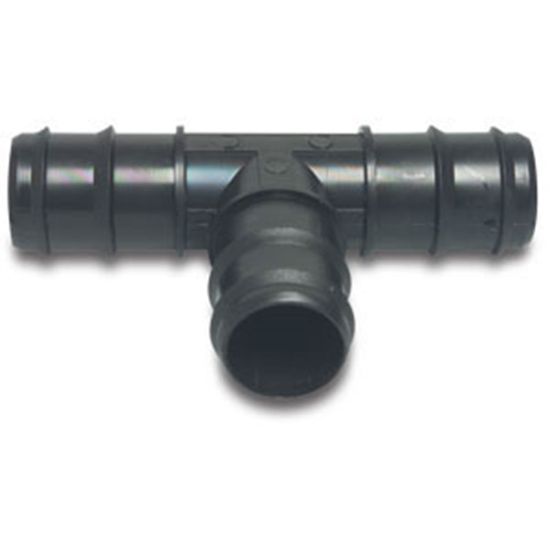 Afbeeldingen van T-stuk 90° PP zwart 50MM barbed 4bar