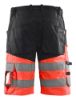 Afbeeldingen van BLÅKLÄDER Short met stretch 1541 zwart/High Vis rood C46