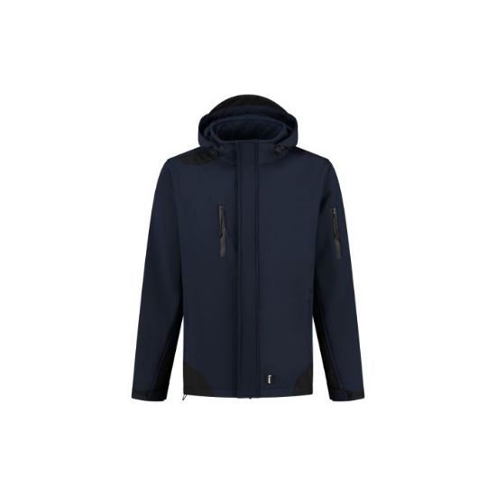 Afbeeldingen van IMAGE Softshell jas + afritsbare capuchon Jayton 42002 donker navy 5XL
