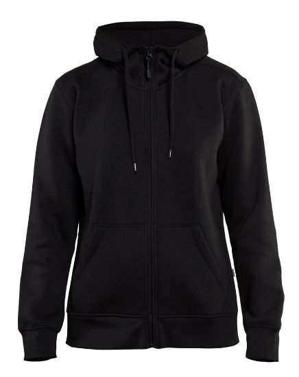 Afbeeldingen van BLÅKLÄDER Hoodie dames met rits 3395 zwart M