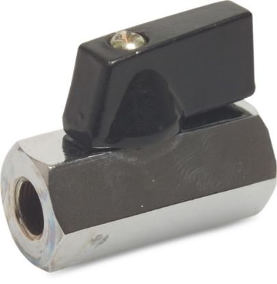 Afbeeldingen van PROFEC Mini kogelkraan 400 messing verchroomd ⅛" binnendraad 15bar