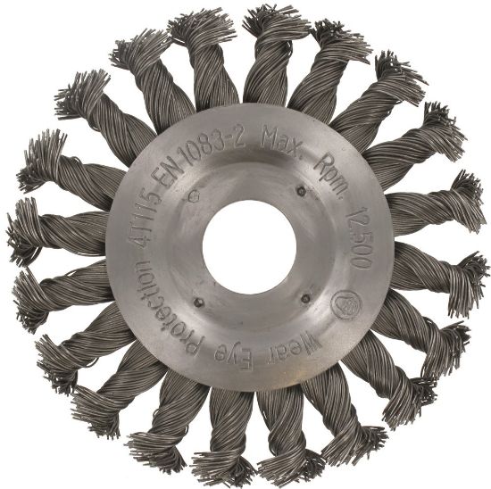 Afbeeldingen van ROTEC Rondborstel getordeerd staaldraad 22,22MM 115X0,5MM