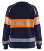 Afbeeldingen van BLÅKLÄDER Sweater dames 3409 marineblauw/High Vis oranje S