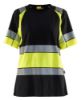 Afbeeldingen van BLÅKLÄDER T-shirt dames 3410 zwart/High Vis geel M