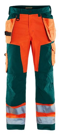 Afbeeldingen van BLÅKLÄDER Werkbroek 1568 High Vis oranje/groen D88