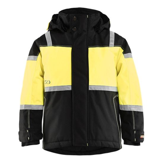 Afbeeldingen van BLÅKLÄDER Winterjas kinderen 4858 zwart/High Vis geel C152