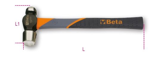 Afbeeldingen van BETA Bolbankhamer ronde kop 680g 1377T 680