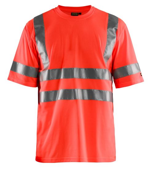 Afbeeldingen van BLÅKLÄDER T-shirt 3413 High Vis rood L