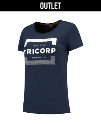 Afbeeldingen van TRICORP T-shirt Premium dames 104004 inkt L