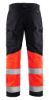 Afbeeldingen van BLÅKLÄDER Werkbroek met stretch 1551 zwart/High Vis rood D88
