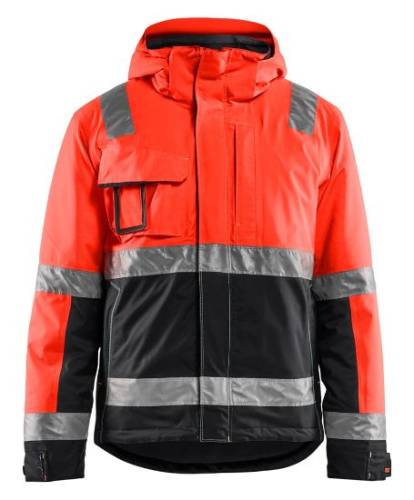 Afbeeldingen van BLÅKLÄDER Winterjas 4870 High Vis rood/zwart 2XL