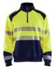 Afbeeldingen van BLÅKLÄDER Sweater met halve rits 3556 High Vis geel/marineblauw S