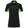 Afbeeldingen van TRICORP Poloshirt bi-colour dames 202003 zwart/limoen S