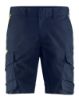 Afbeeldingen van BLÅKLÄDER Short industrie met stretch 1446 donker marineblauw/High Vis geel C48
