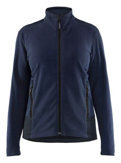 Afbeeldingen van BLÅKLÄDER Microfleecevest dames 4766 donker marineblauw/zwart L