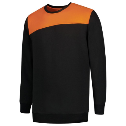 Afbeeldingen van TRICORP Sweater bi-colour Naden 302013 zwart/oranje 2XL