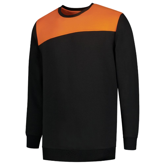 Afbeeldingen van TRICORP Sweater bi-colour Naden 302013 zwart/oranje 5XL
