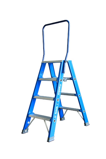 Afbeeldingen van ASC Dubbele trap Premium 2X4 met beugel 1,0M stahoogte