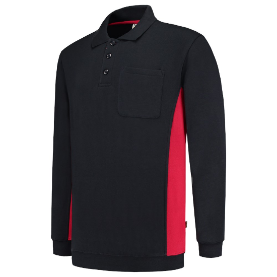 Afbeeldingen van TRICORP Polosweater bi-colour met borstzak 302001 navy/rood 4XL